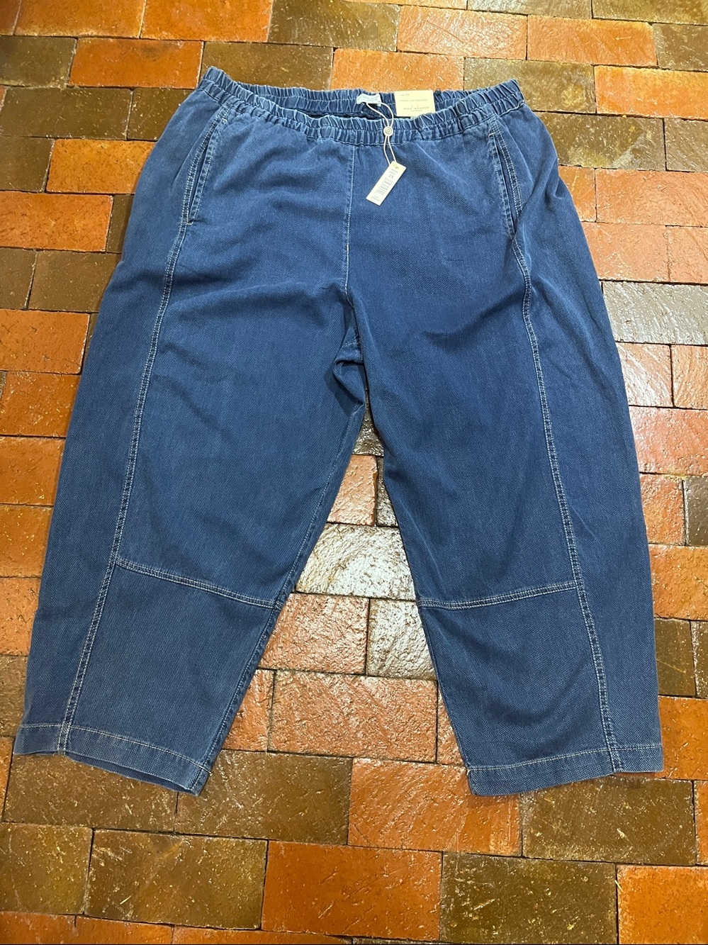 Max Studio London 2X Barrel leg trousers NWT lndigo Ankle length 3246